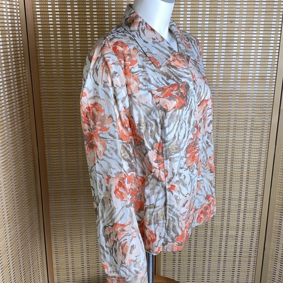 🔷Appleseed’s DreamFlex Floral Jean Jacket Size 16 - Picture 4 of 8